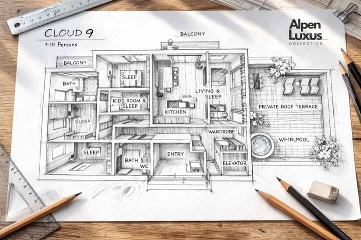 Ferienhaus für 10 Personen, mit Terrasse und Whirlpool im Zillertal - 2