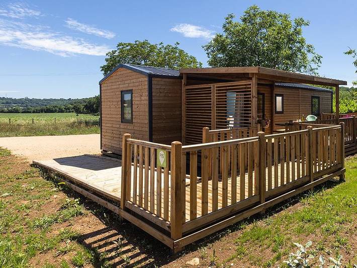 Camping Sites et Paysages - Le Ventoulou - Mobilheim 4 personen - Cottage P'tit Quercynois - Zugang für Behinderte in Thégra, Regionaler Naturpark Causses du Quercy