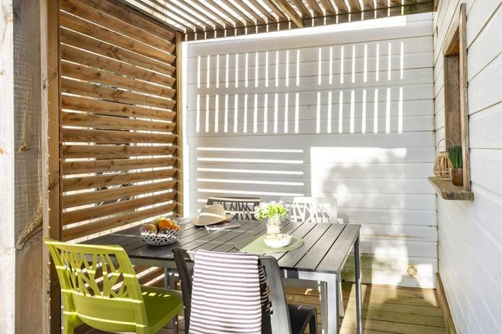 Mobil home pour 3 personnes, avec terrasse ainsi que piscine et jardin, adapté aux familles à Portiragnes - 2