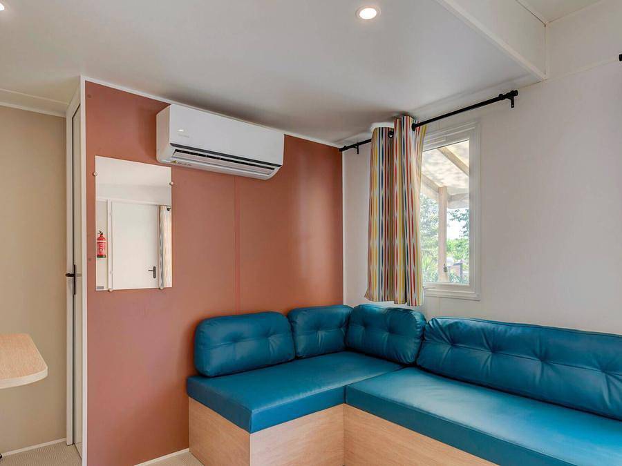 Camping les Dunes - Mobilhome 8 personnes - Mobil-home | Premium | 3 Ch. | 6/8 Pers. | Terrasse Lounge | 1 Sdb | Clim. | Tv in Torreilles, Côte d'Améthyste