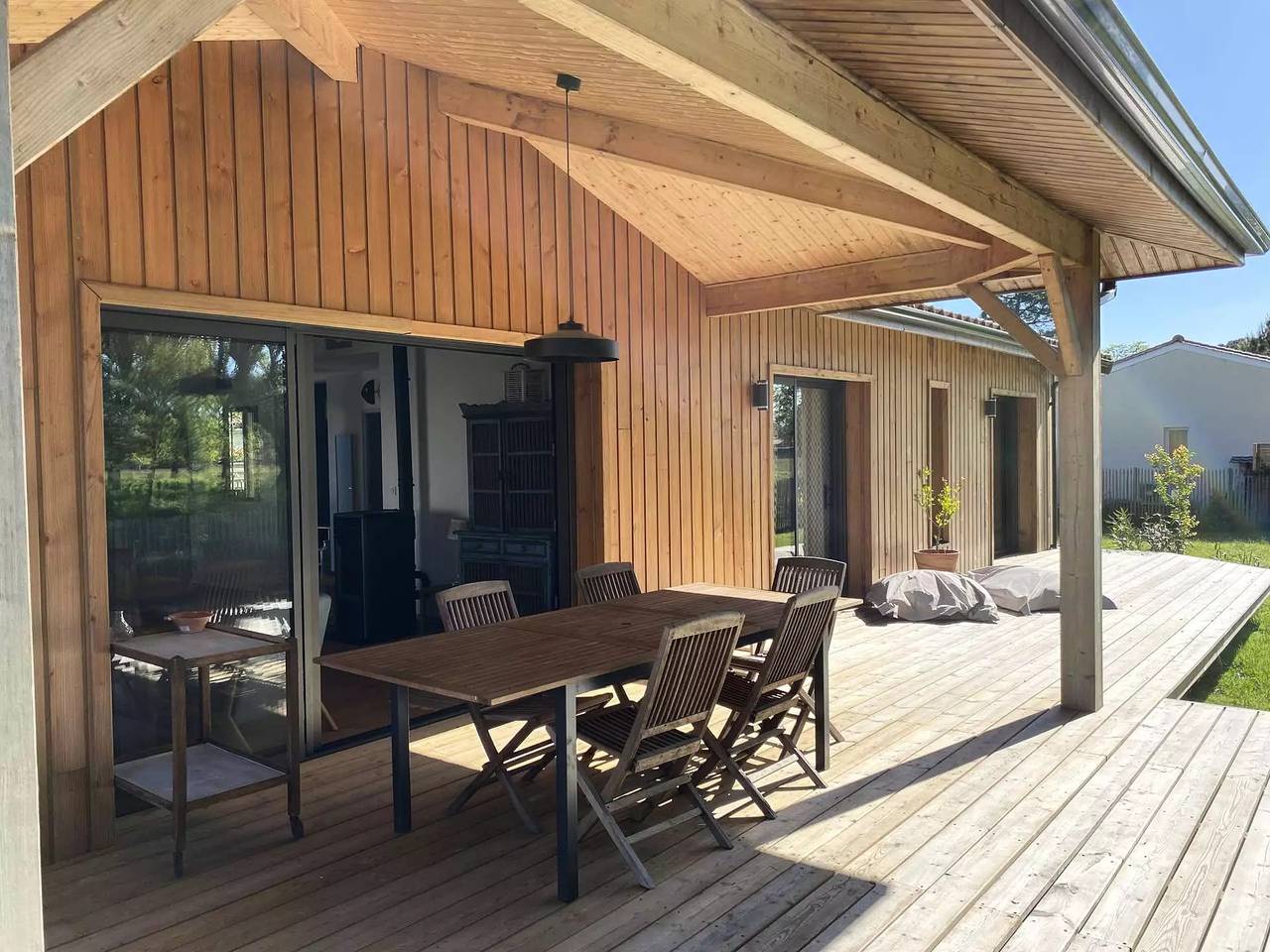 143 - nueva casa de marco de madera encantadora para 8 personas in Hourtin, Lesparre-Médoc region