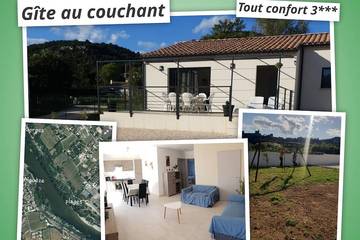 Gîte pour 5 personnes, avec jardin et terrasse à Saint-Martin-d'Ardèche