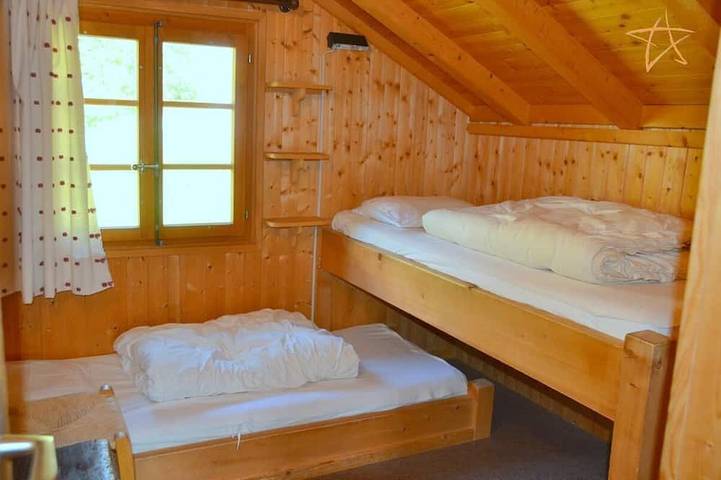 Esterno: chalet per 8 persone, balcone e terrazza - Interni: 110 m2, ingresso chiuso, se in Saint Luc, Anniviers