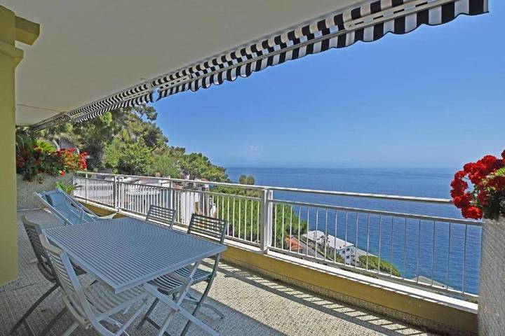 Ferienwohnung für 4 Personen, mit Balkon und Terrasse sowie Ausblick