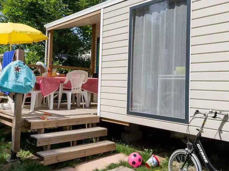 Camping Lou Pignada  - Mobilheim 6 personen - Mobilheim | Comfort | 2 Zi. | 4/6 Pers. | Einfache Terrasse | Klima | Tv in Messanges, Côte d’Argent