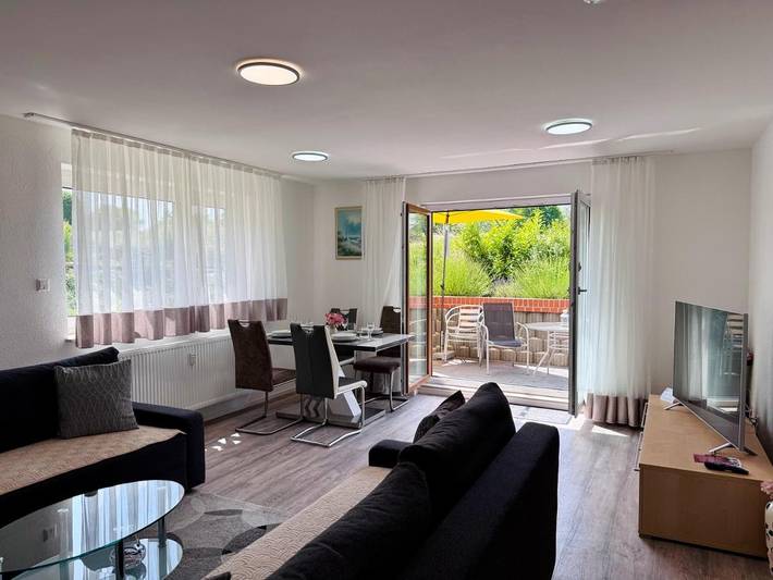 Appartement de vacances pour 5 personnes, avec jardin et vue