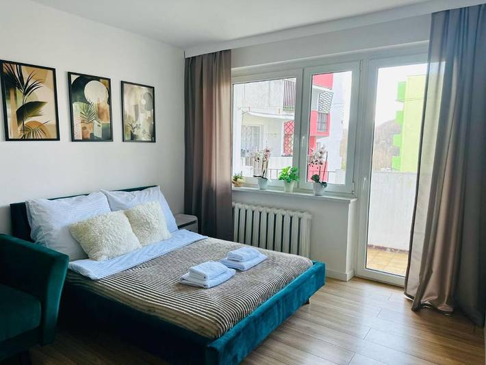 Apartament wakacyjny dla 4 osób, z Balkon i Widok w Wałbrzych