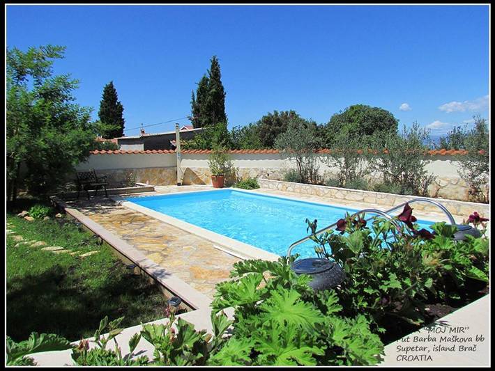 Villa pour 9 personnes, avec jardin ainsi que vue sur l’océan et piscine, animaux acceptés à Supetar - 4