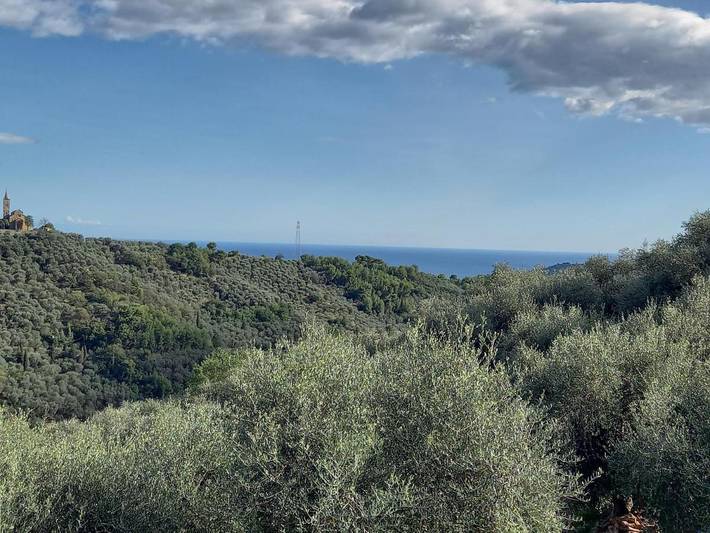 Ferienwohnung für 4 Personen, mit Balkon und Terrasse sowie Garten und Ausblick in Montegrazie