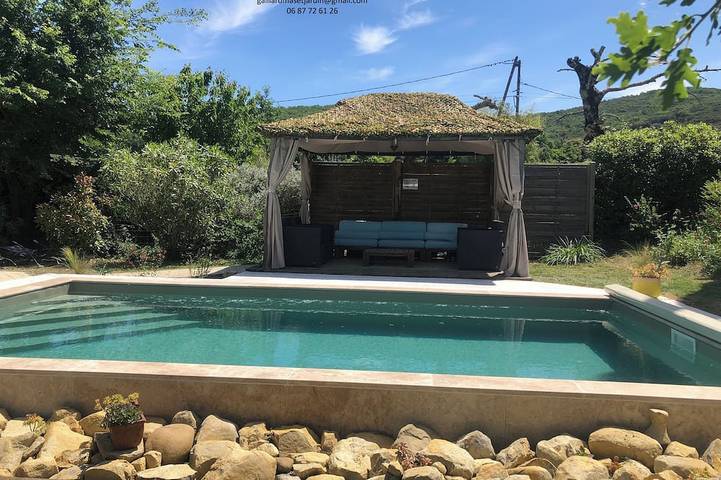 18th century 3-star farmhouse - Private pool and garden in Lagorce, Ardèche