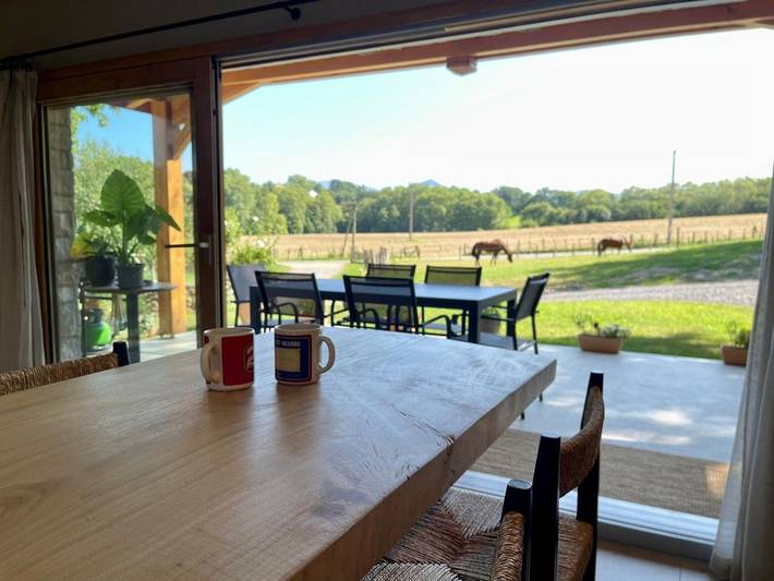 Location de vacances pour 4 personnes, avec piscine ainsi que jardin et vue, animaux acceptés à Larressore - 4