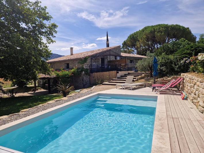 Maison de vacances pour 5 personnes, avec vue ainsi que terrasse et piscine