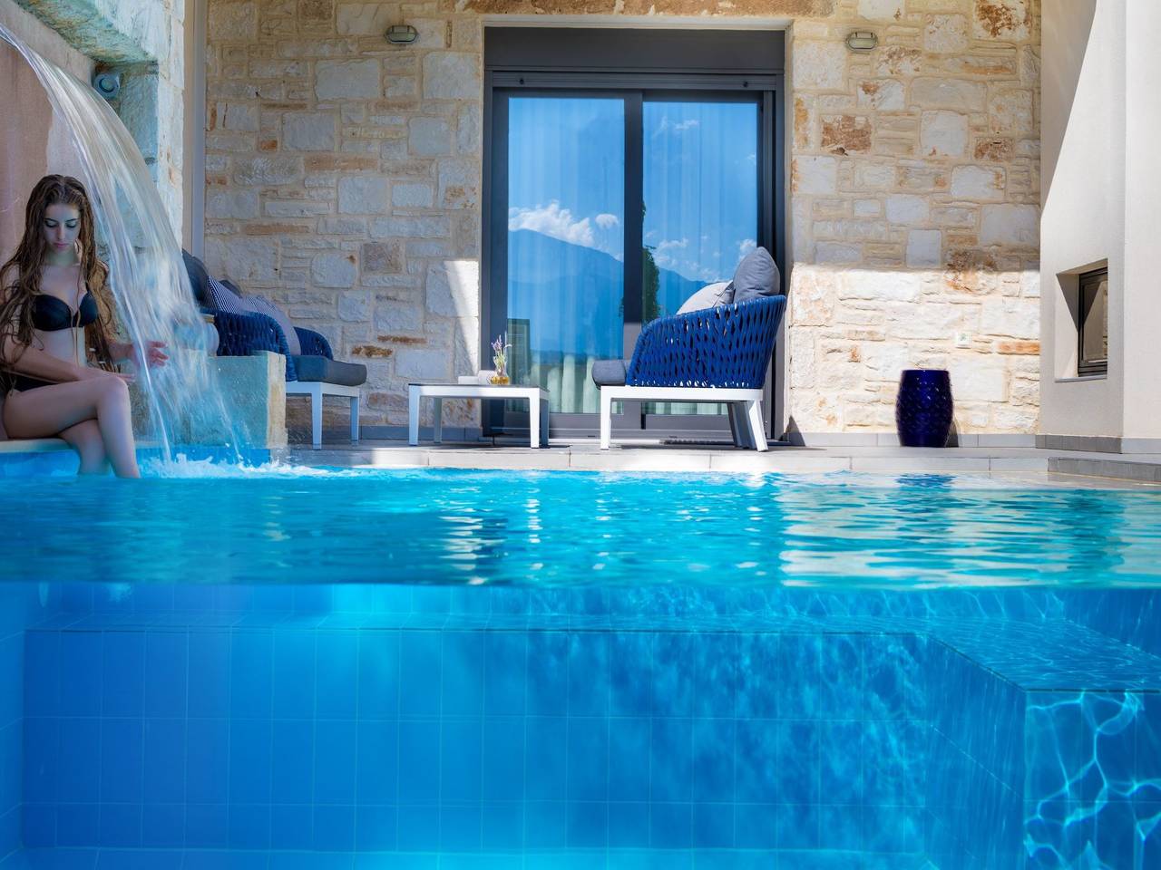 Gut ausgestattete Villa mit Pool und privatem Garten in Almyrida, Vamos