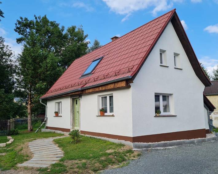 Ferienhaus für 5 Personen, mit Balkon und Terrasse sowie Garten und Sauna