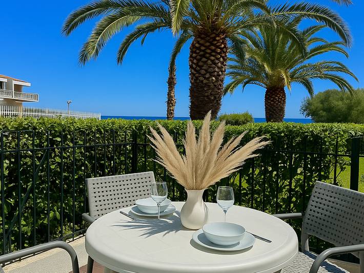 Studio pour 4 personnes, avec terrasse, animaux acceptés