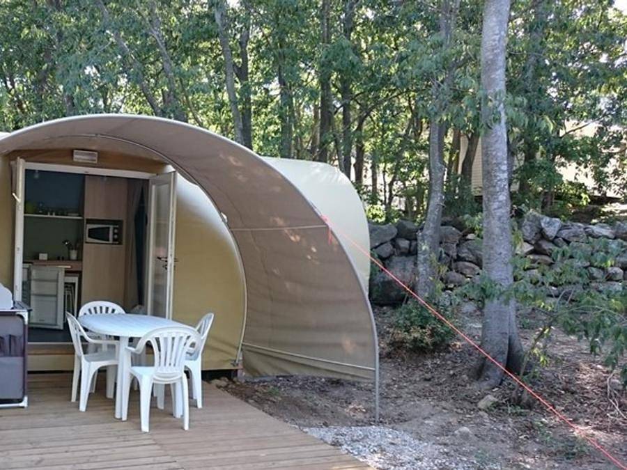 Camping Le Rancho - Glamping tent 4 persons - Coco Sweet, without sanitary facilities in La Côte Vermeille, Argelès-sur-Mer