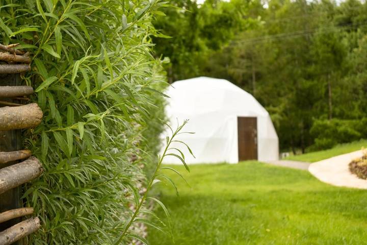 Kemping dla 4 osób, z sauna i widok oraz ogród, zwierzęta dozwolone na Małopolska