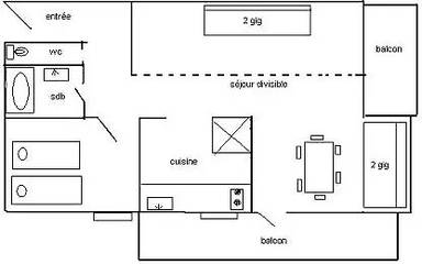 Appartement De Vacances pour 6 Personnes dans La Plagne, Mâcot-la-Plagne, Photo 1