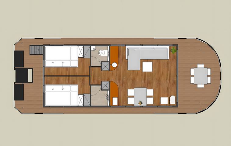 Ferienhaus für 4 Personen, mit Seeblick in Brandenburg - 3