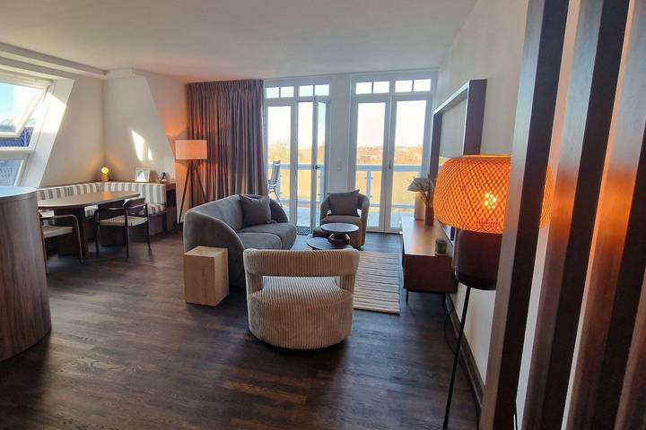 Ferienwohnung für 4 Personen, mit Balkon und Sauna sowie Ausblick