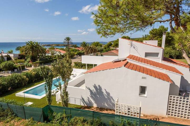 Villa Lucia mit Meerblick und Pool in Santo Tomas in Santo Tomas, Es Migjorn Gran