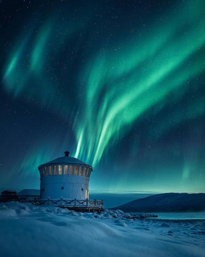 Lodge für 2 Personen, mit Balkon und Terrasse sowie Whirlpool und Garten in Senja