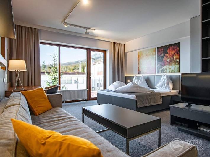 Apartament wakacyjny dla 4 osób, z widok i sauna oraz taras w Stary Smokowiec