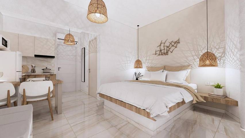 Ferienwohnung für 4 Personen, mit Balkon und Terrasse sowie Garten