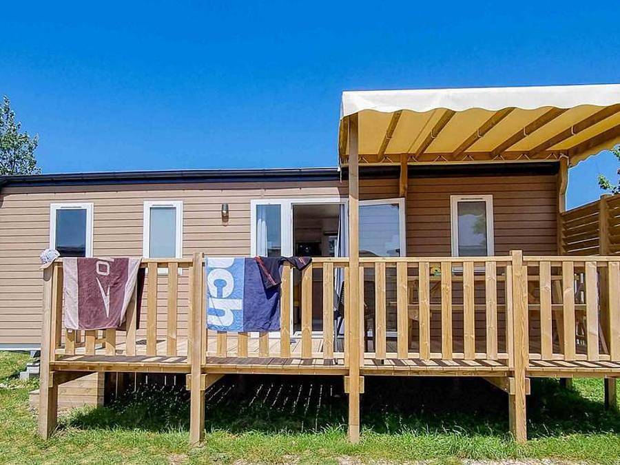 Camping du Moulin de Cantizac  - Mobilhome 6 personas - Casa móvil «Grand Confort» para 4/6 personas, 2 dormitorios + Tv in Séné, Côte des Mégalithes