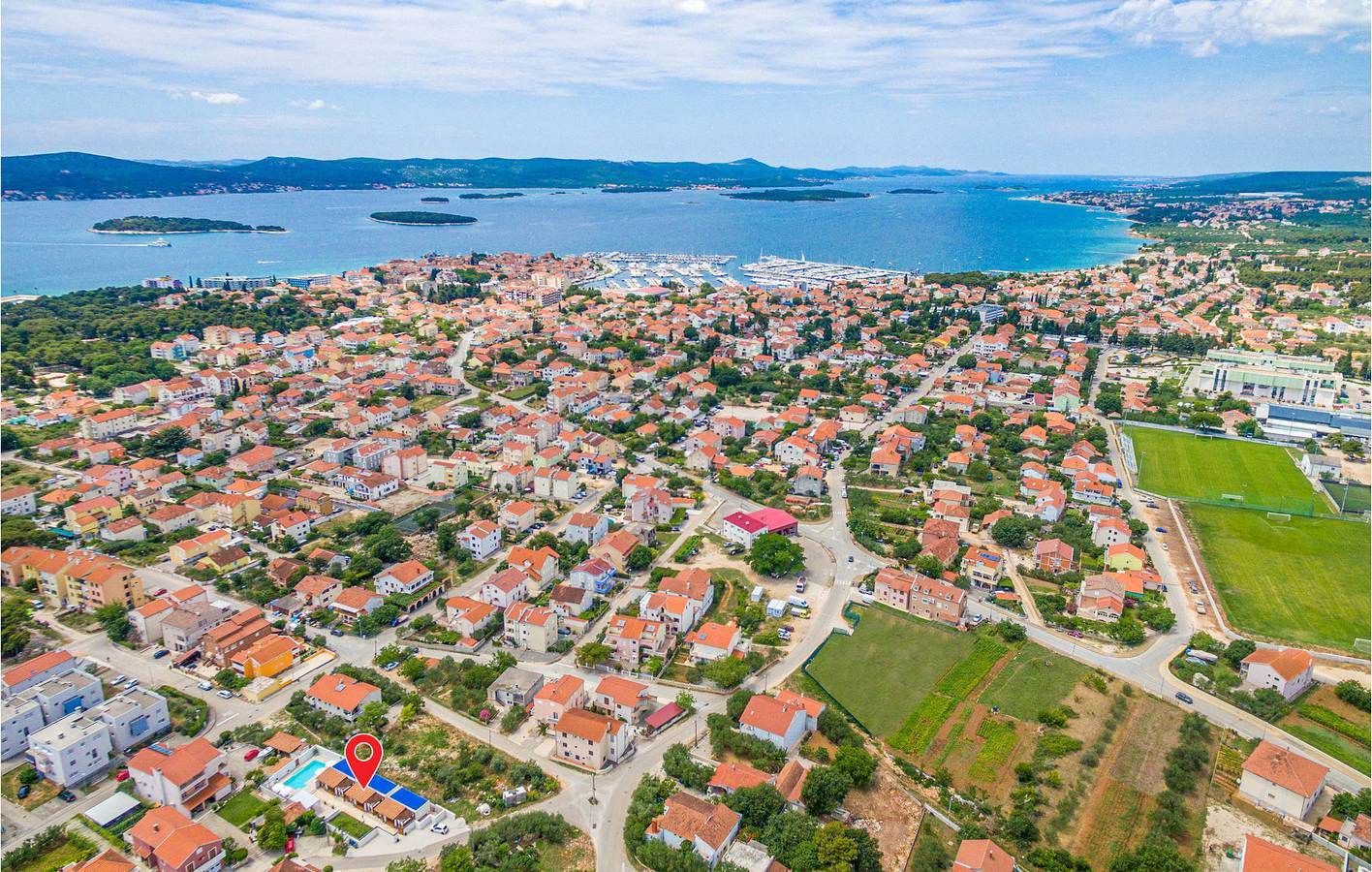 Casa de vacaciones para 15 personas con terraza in Biograd Na Moru, Region De Zadar