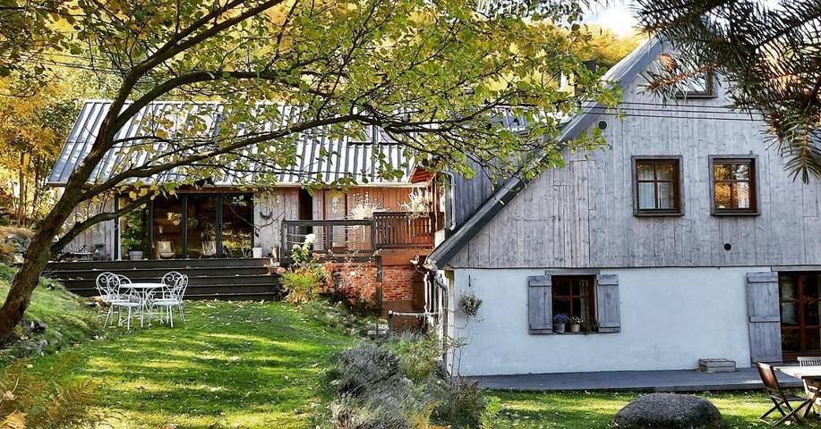 Dom gościnny dla 8 osób, z basen i sauna oraz ogród, Dla rodziny w Piechowice