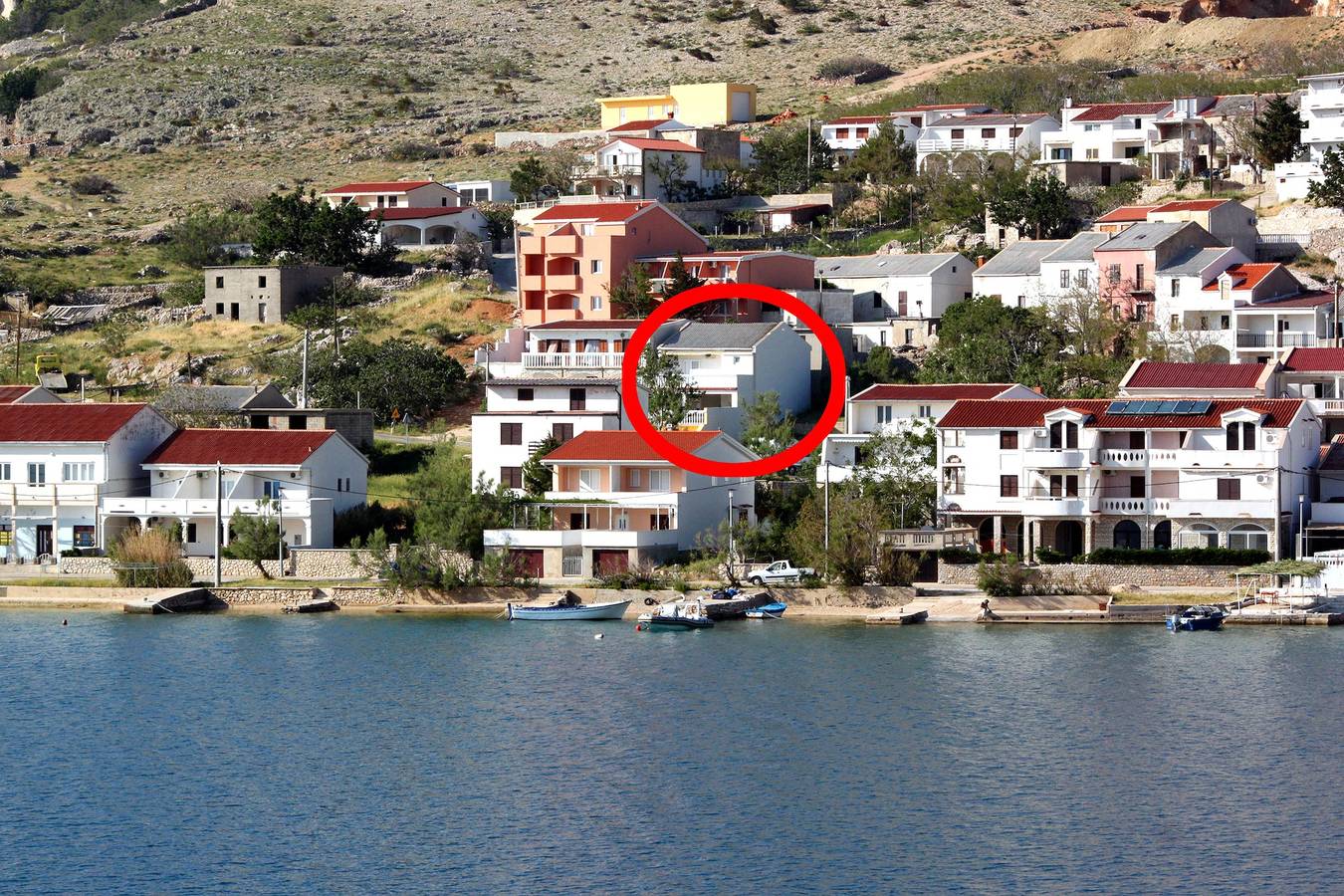 Ganze Wohnung, 1-Zimmer-Ferienwohnung mit Terrasse und Meerblick Metajna, Pag A-6496-c in Metajna, Pag