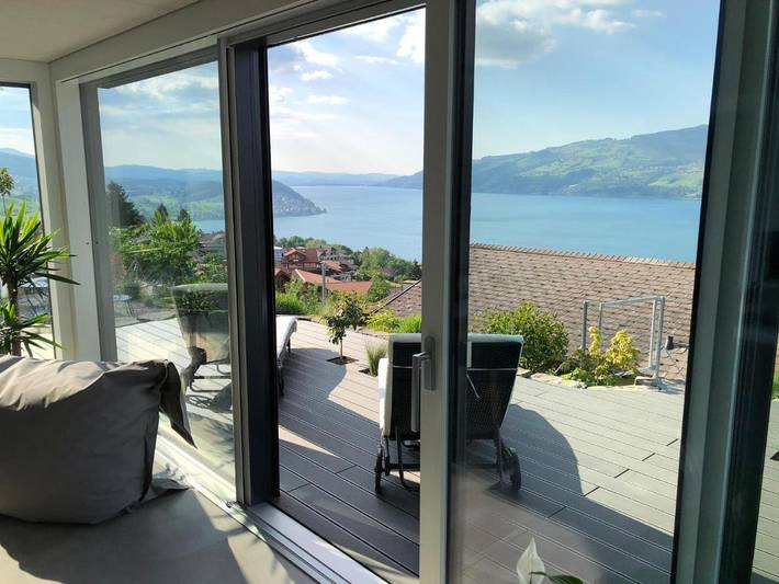 Gîte pour 4 personnes, avec vue ainsi que vue sur le lac et jardin à Krattigen - 2