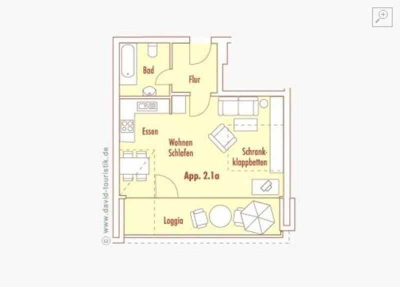 Ganze Wohnung, Helle 1-Zimmerwohnung mit Balkon in Scharbeutz für 1–2 Personen in Scharbeutz, Ostholstein