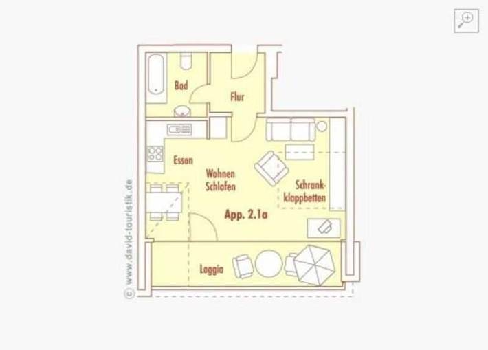 Ganze Wohnung, Helle 1-Zimmerwohnung mit Balkon in Scharbeutz für 1–2 Personen in Scharbeutz, Ostholstein