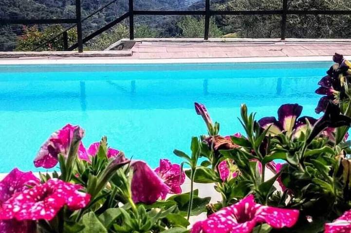 Location de vacances pour 5 personnes, avec Balcon ainsi que Jardin et Piscine à Seborga