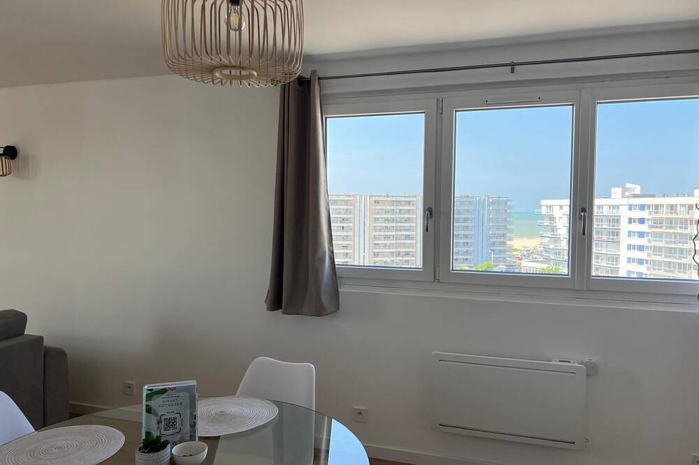 Ganze Wohnung, L'Escale Calaisienne-Apartment-Ensuite Bad-Blick zur Meerseite in Calais, Calais und Umgebung