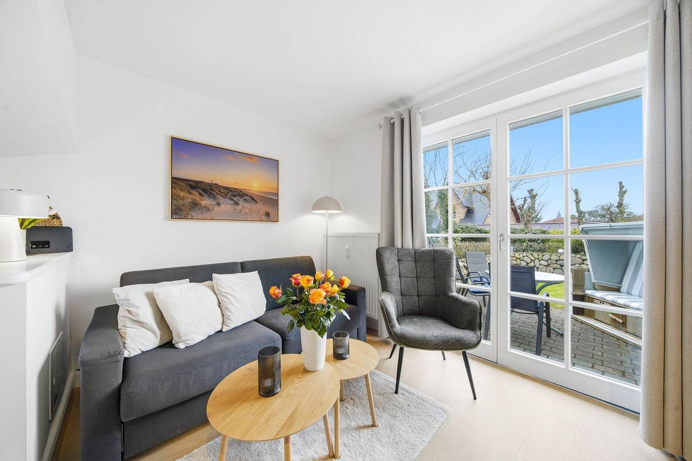Ganze Wohnung, Modernes Apartment Witt Hingst mit Terrasse und Garten in Westerland in Tinnum, Sylt (Gemeinde)