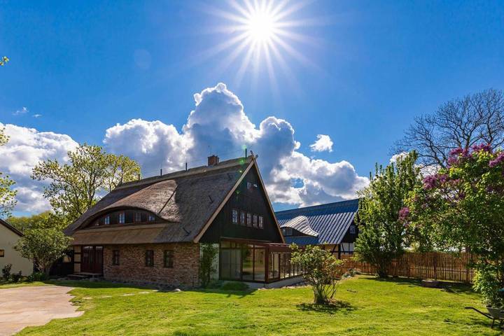 Ferienhaus für 14 Personen, mit Terrasse und Garten sowie Sauna und Ausblick in Rankwitz