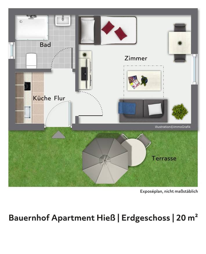 Ferienwohnung für 3 Personen, mit Terrasse und Garten am Schweriner See - 3