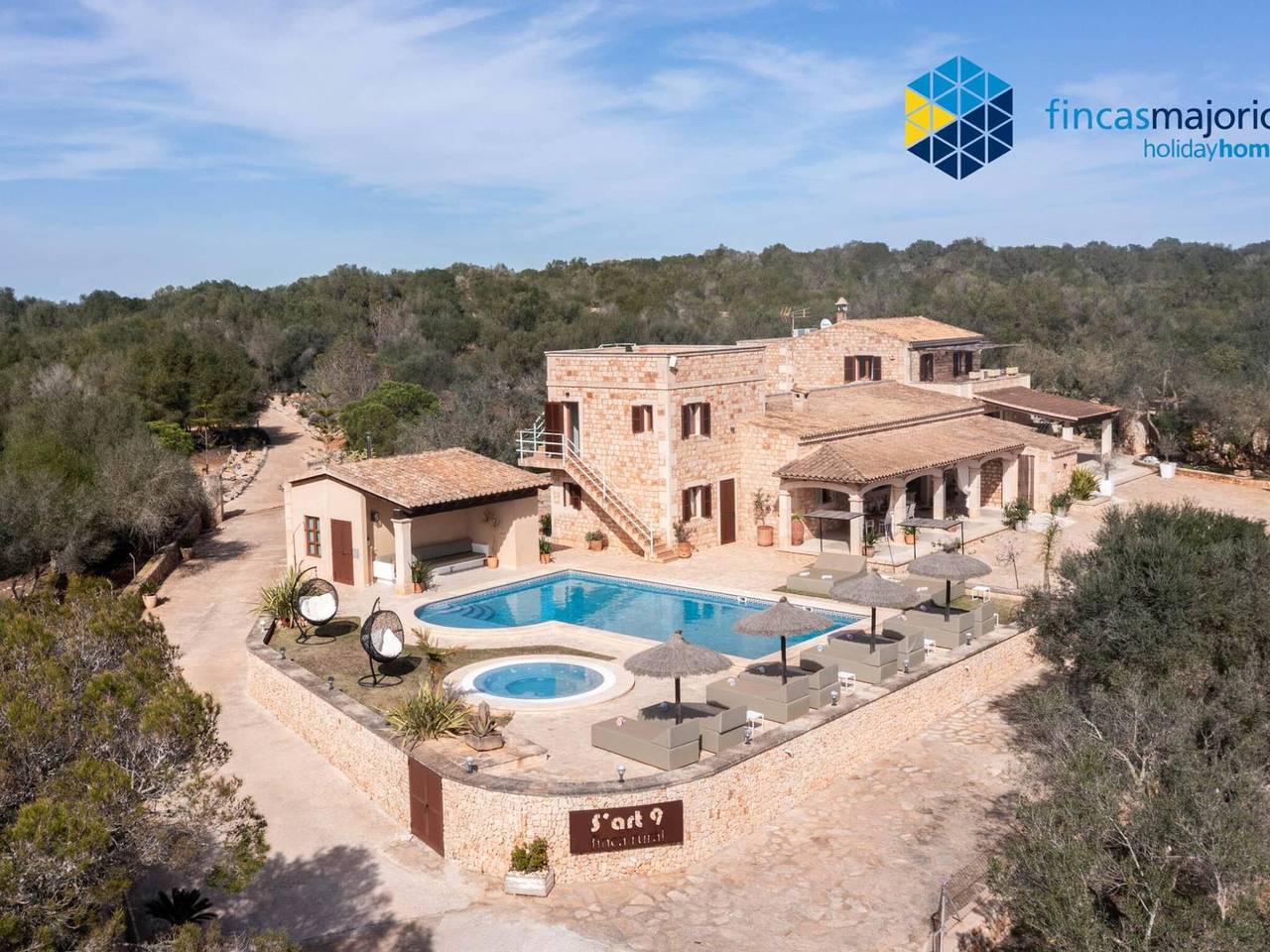 Luxuriöse Finca mit privatem Pool, Klimaanlage und Wlan in Ses Salines, Mallorca Süden