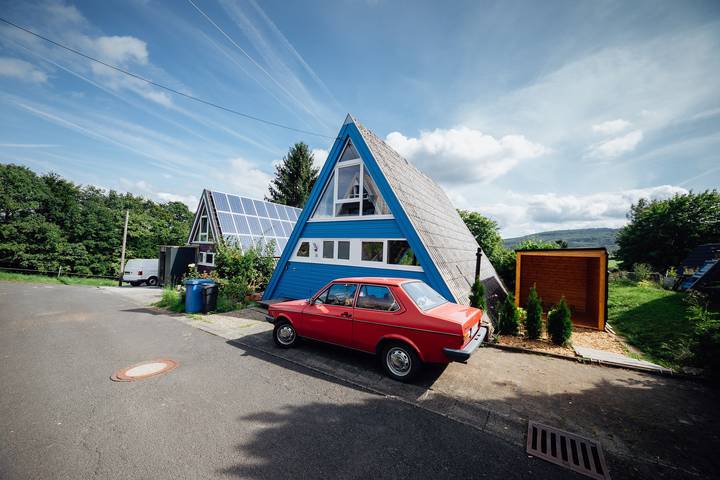 Hütte für 4 Personen, mit Balkon und Balkon/Terrasse sowie Terrasse und Garten an der Rhön