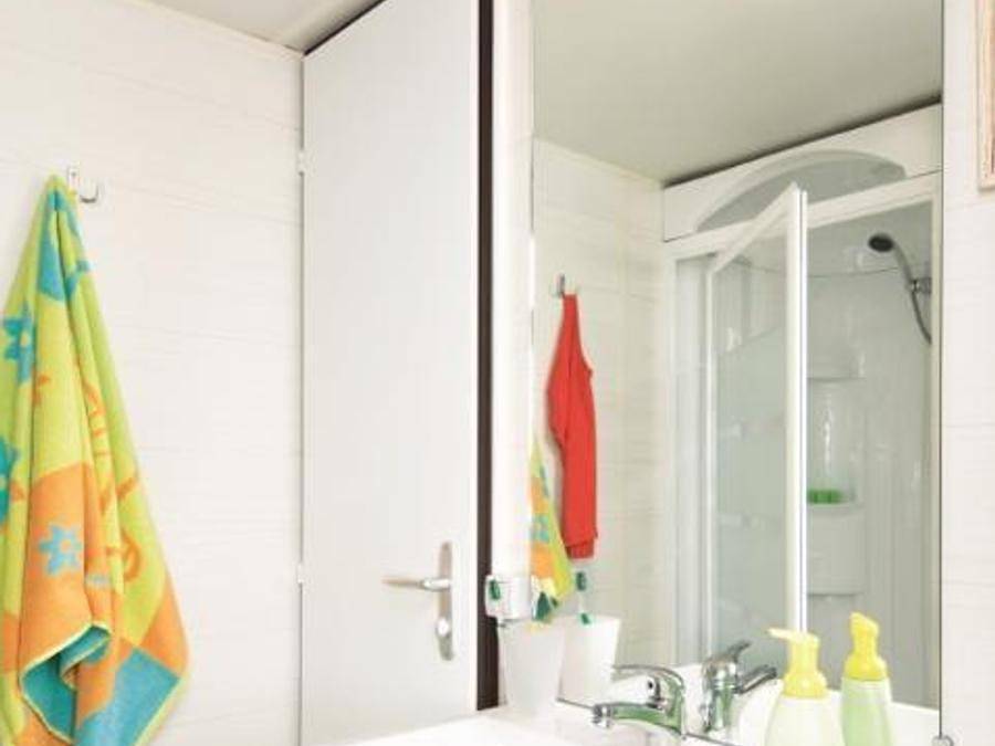 Camping Les Forges - Mobilhome 3 personas - Cottage Duo - 1 dormitorio : 21 m² + 11 m² terraza in Pornichet, Côte de Jade