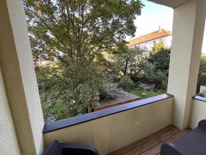 Ferienwohnung für 8 Personen, mit Balkon und Garten sowie Ausblick in Leipziger Buchmesse - 4