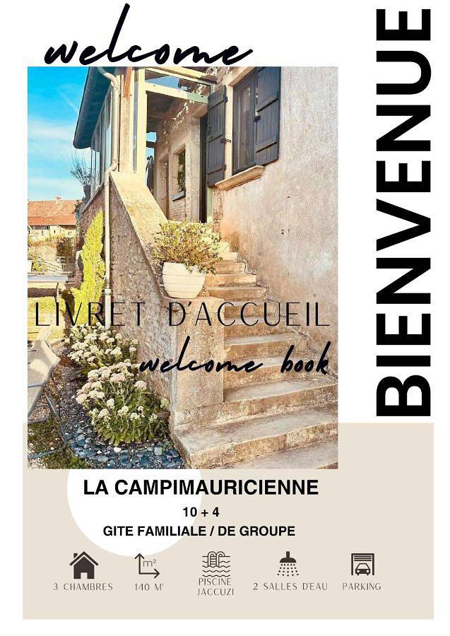 Maison de campagne pour 10 personnes, avec jardin ainsi que jacuzzi et piscine, adapté aux familles à Saint-Maurice-des-Champs