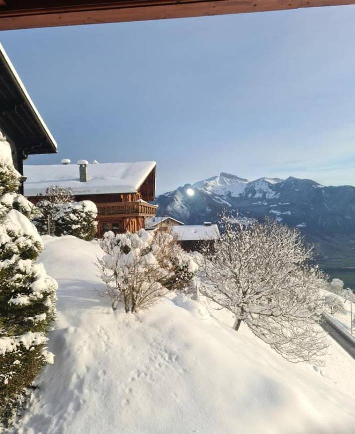 Gîte pour 10 personnes, avec Balcon et Jacuzzi ainsi que Terrasse et Jardin dans Torgon