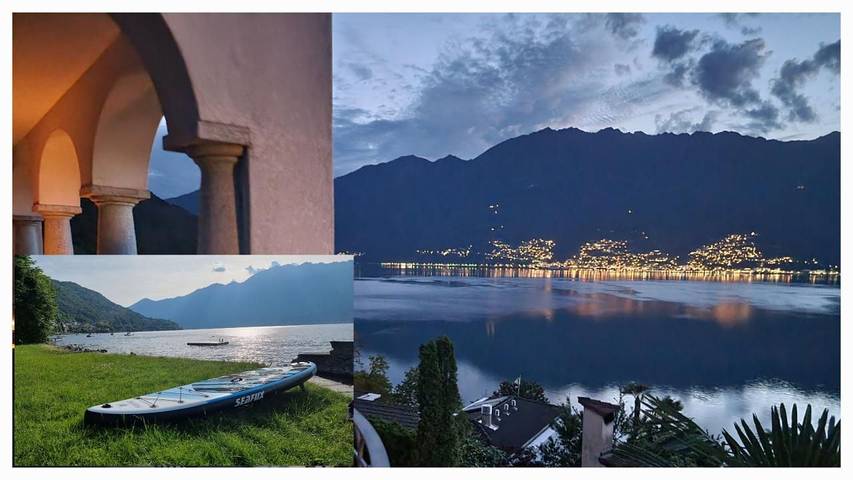 Ferienhaus für 8 Personen, mit Balkon und Garten in Gambarogno