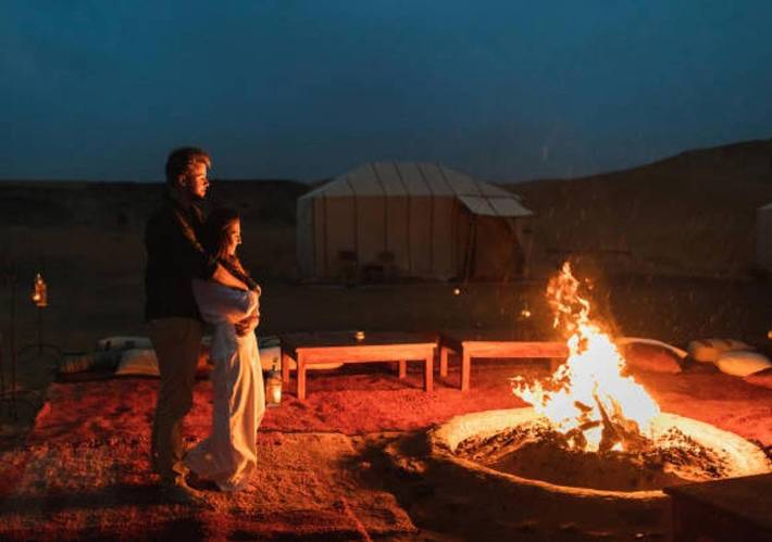 Bungalow für 3 Personen, mit Garten und Ausblick sowie Seeblick in Marokko