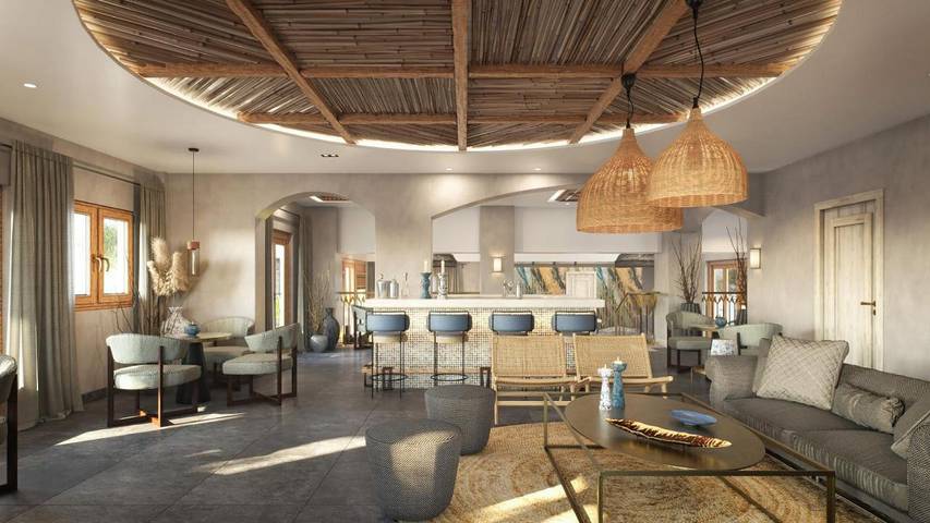 Resort per 4 persone, con giardino e piscina in Santorini