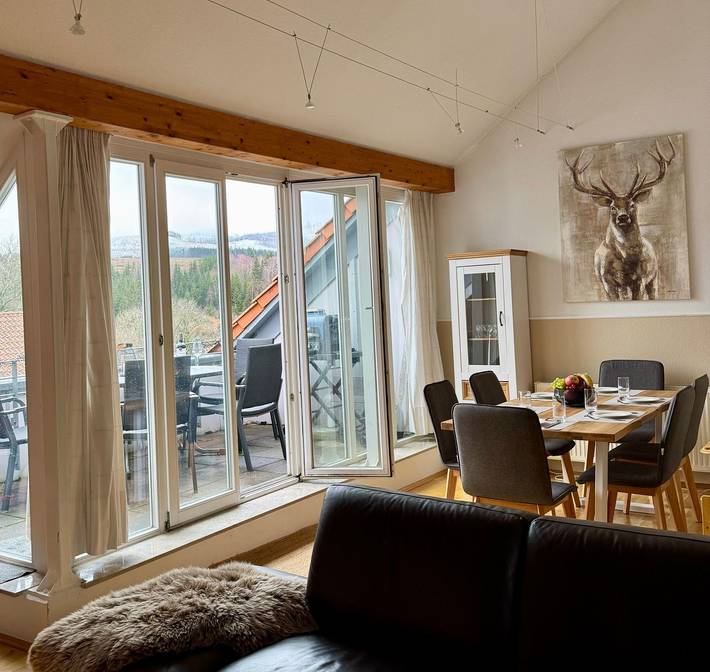 Ferienwohnung für 6 Personen, mit Balkon und Terrasse sowie Ausblick in Wernigerode